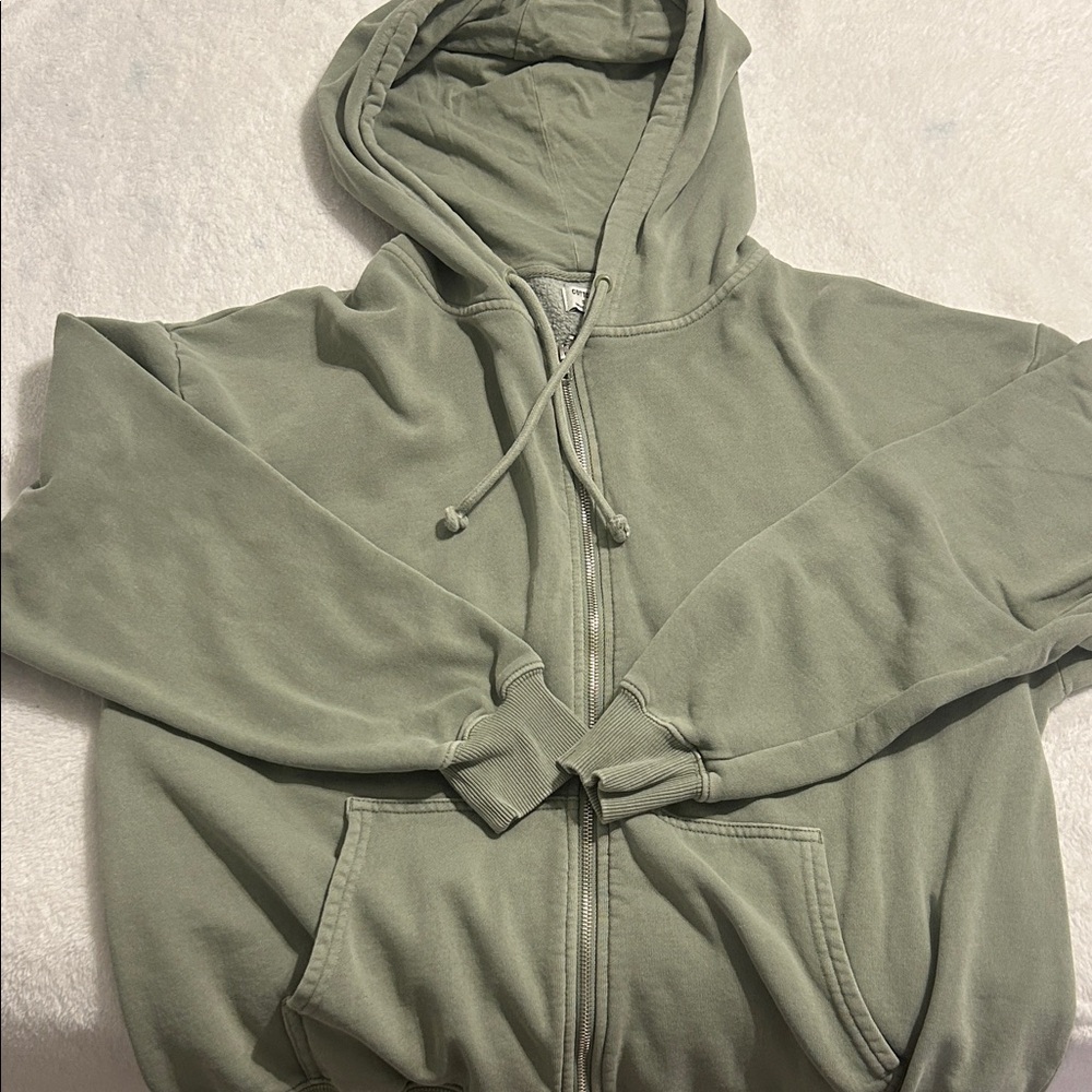 Cotton On Sage Green Zip-Up Hoodie